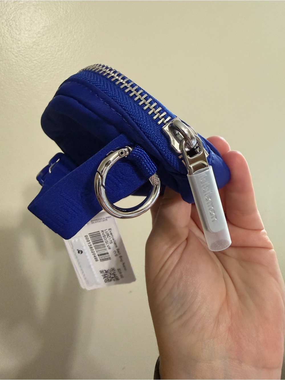 lululemon athletica Cobalt Blue Mini Zip Pouch with Keyring - Picture 2 of 4